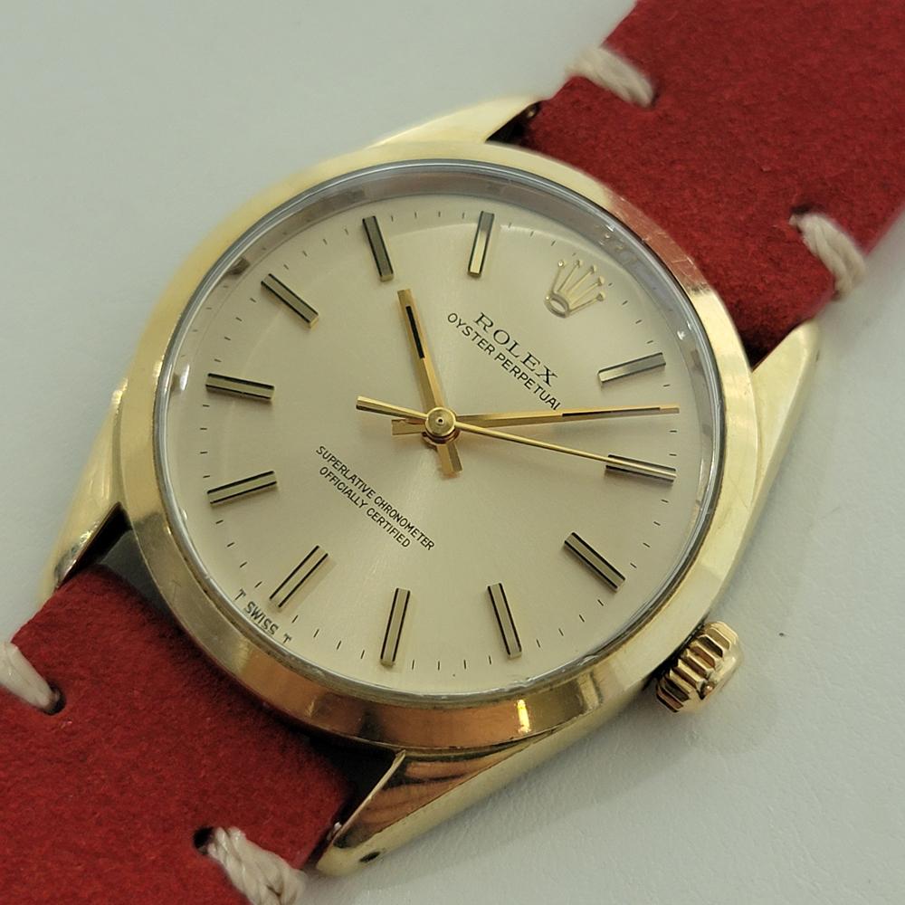Men's Rolex Oyster Perpetual 1024 34mm Gold Capped Mens Automatic 1970s Vintage RA584B For Sale