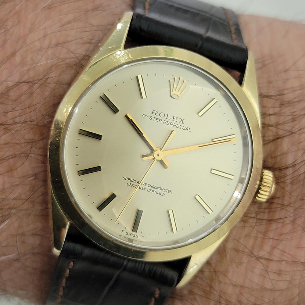 Rolex Oyster Perpetual 1024 34mm Gold Capped Mens Automatic 1970s Vintage RA545B For Sale 9
