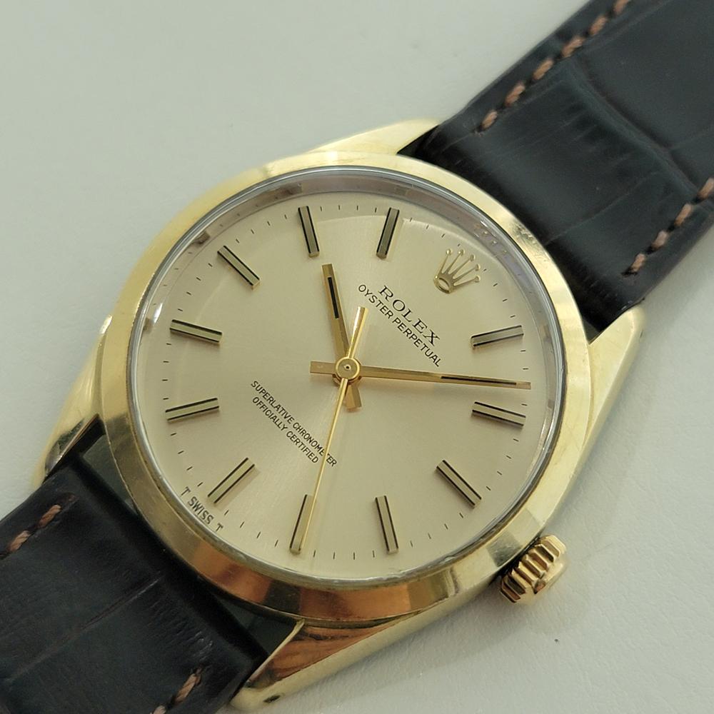 Men's Rolex Oyster Perpetual 1024 34mm Gold Capped Mens Automatic 1970s Vintage RA545B For Sale