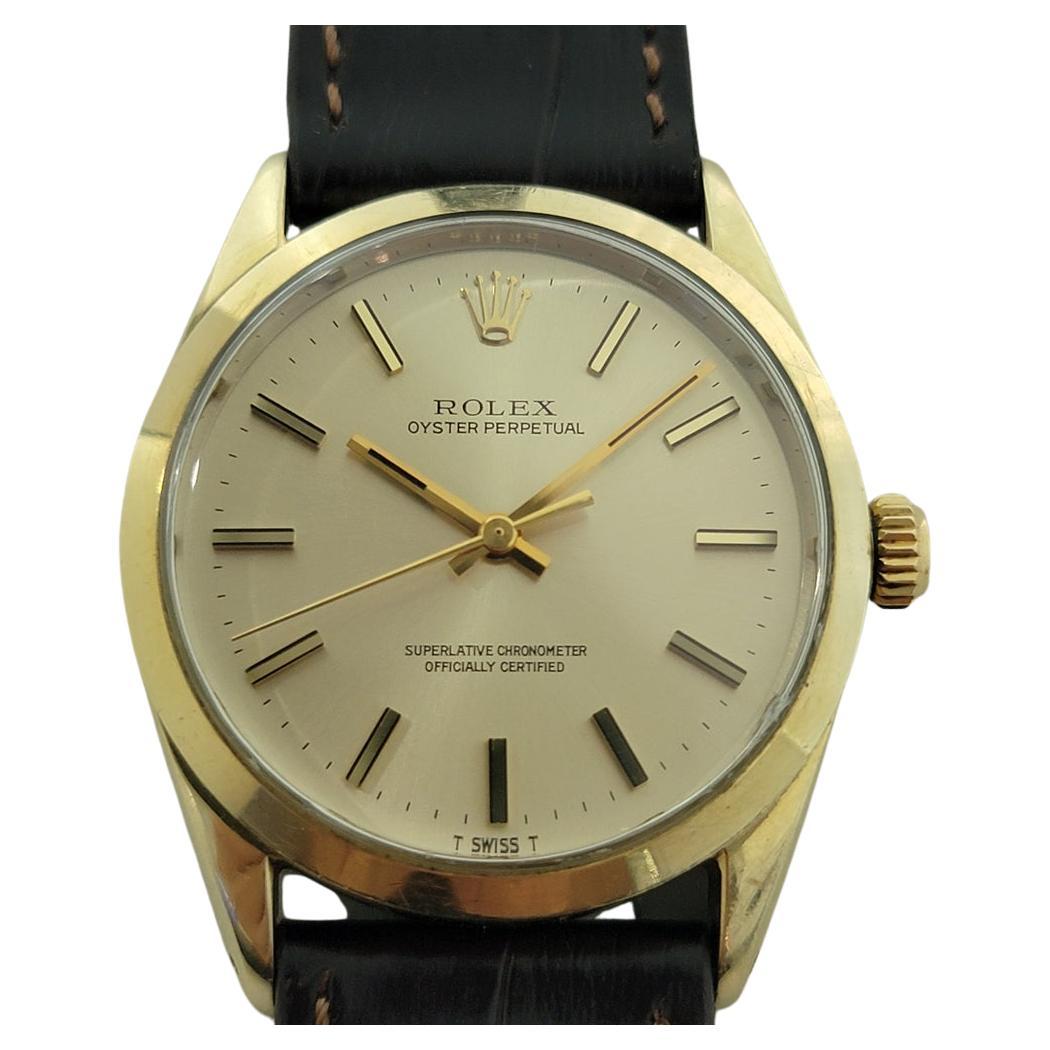 Rolex Oyster Perpetual 1024 34mm Gold Capped Mens Automatic 1970s Vintage RA545B