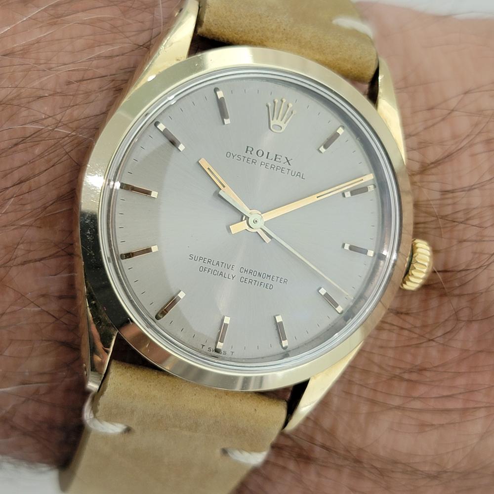 Rolex Oyster Perpetual 1024 34mm Herren Gold Capped Automatic 1960s Vintage RA200C im Angebot 10