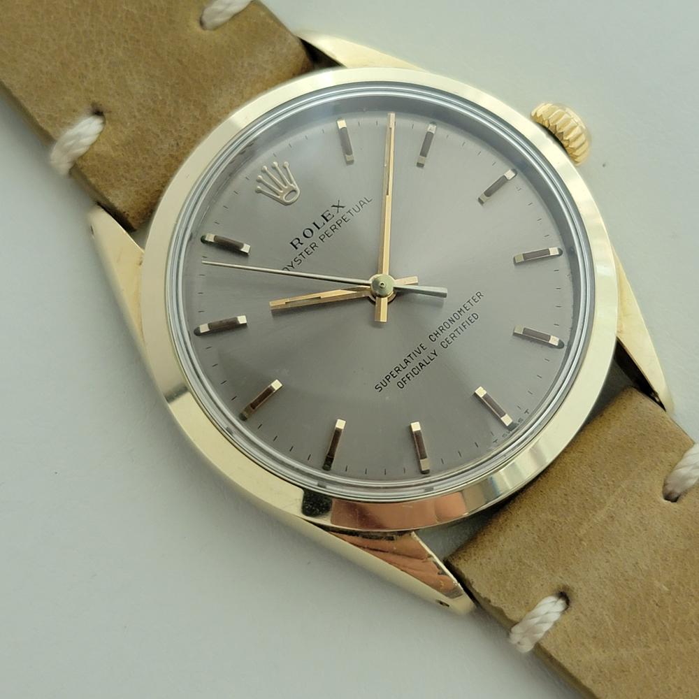 Rolex Oyster Perpetual 1024 34mm Herren Gold Capped Automatic 1960s Vintage RA200C im Zustand „Hervorragend“ im Angebot in Beverly Hills, CA