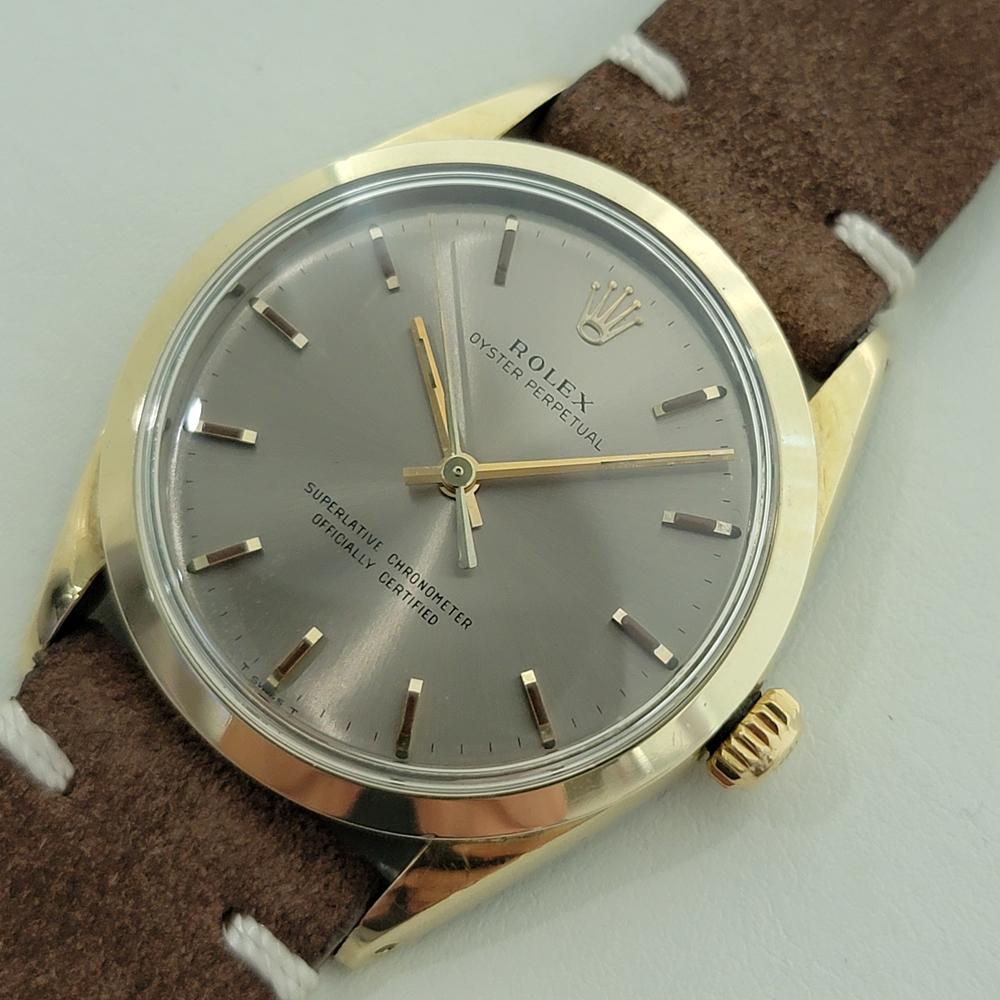 Rolex Oyster Perpetual 1024 34mm Mens Gold Capped Automatic 1960s Vintage RA200C Pour hommes en vente