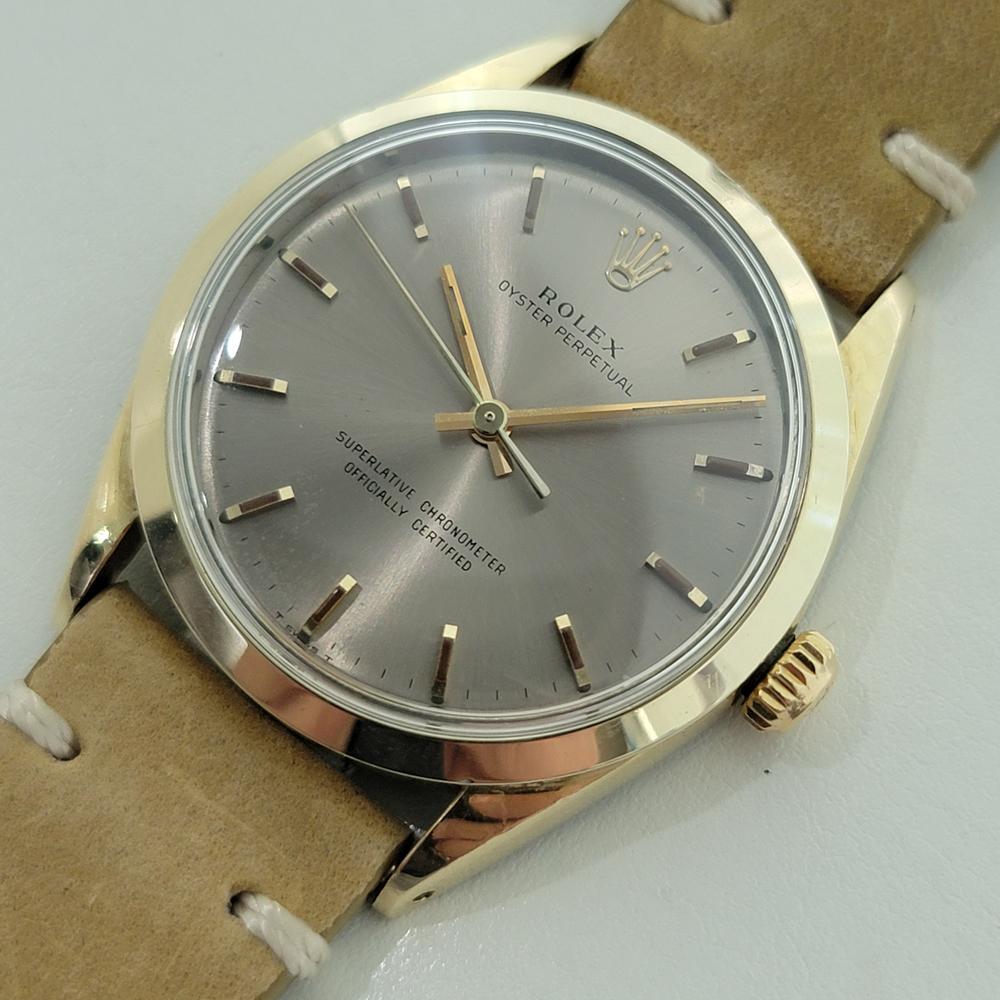Rolex Oyster Perpetual 1024 34mm Herren Gold Capped Automatic 1960s Vintage RA200C im Angebot 1