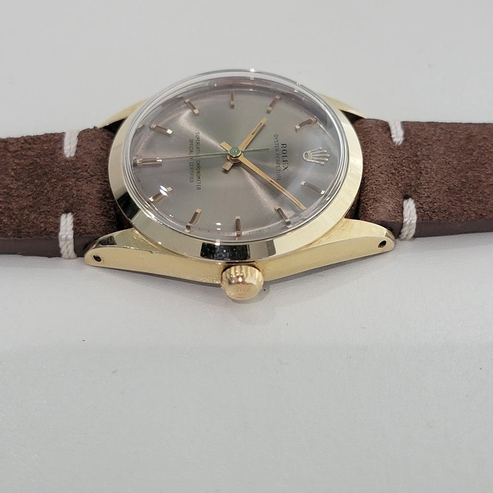 Rolex Oyster Perpetual 1024 34mm Mens Gold Capped Automatic 1960s Vintage RA200C en vente 1