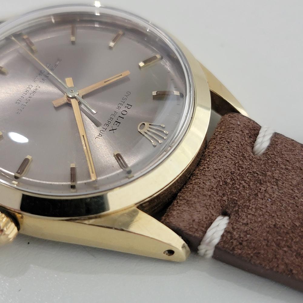 Rolex Oyster Perpetual 1024 34mm Mens Gold Capped Automatic 1960s Vintage RA200C en vente 2