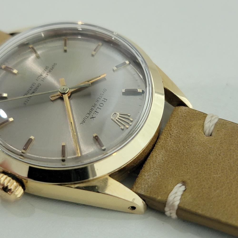 Rolex Oyster Perpetual 1024 34mm Herren Gold Capped Automatic 1960s Vintage RA200C im Angebot 3
