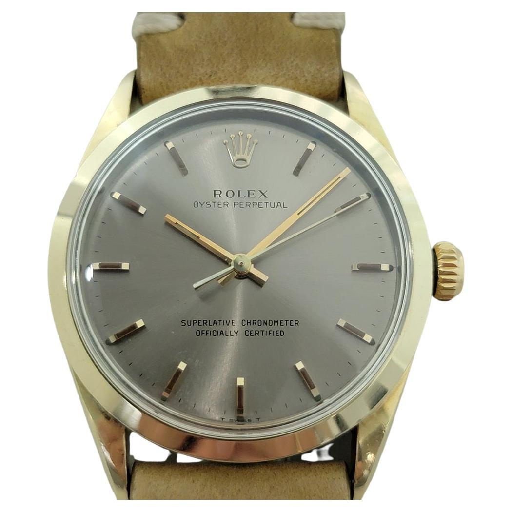 Rolex Oyster Perpetual 1024 34mm Mens Gold Capped Automatic 1960s Vintage RA200C