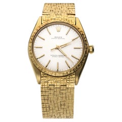 Rolex Oyster Perpetual 1028 18K Gold 34mm Watch Vintage 1963 w/box