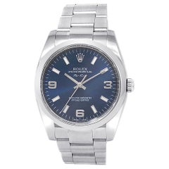 Rolex Oyster Perpetual 114200, Blue Dial, Certified and Warranty