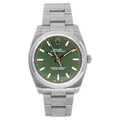 Rolex Oyster Perpetual 114200 Automatic Watch Stainless Steel Green Dial