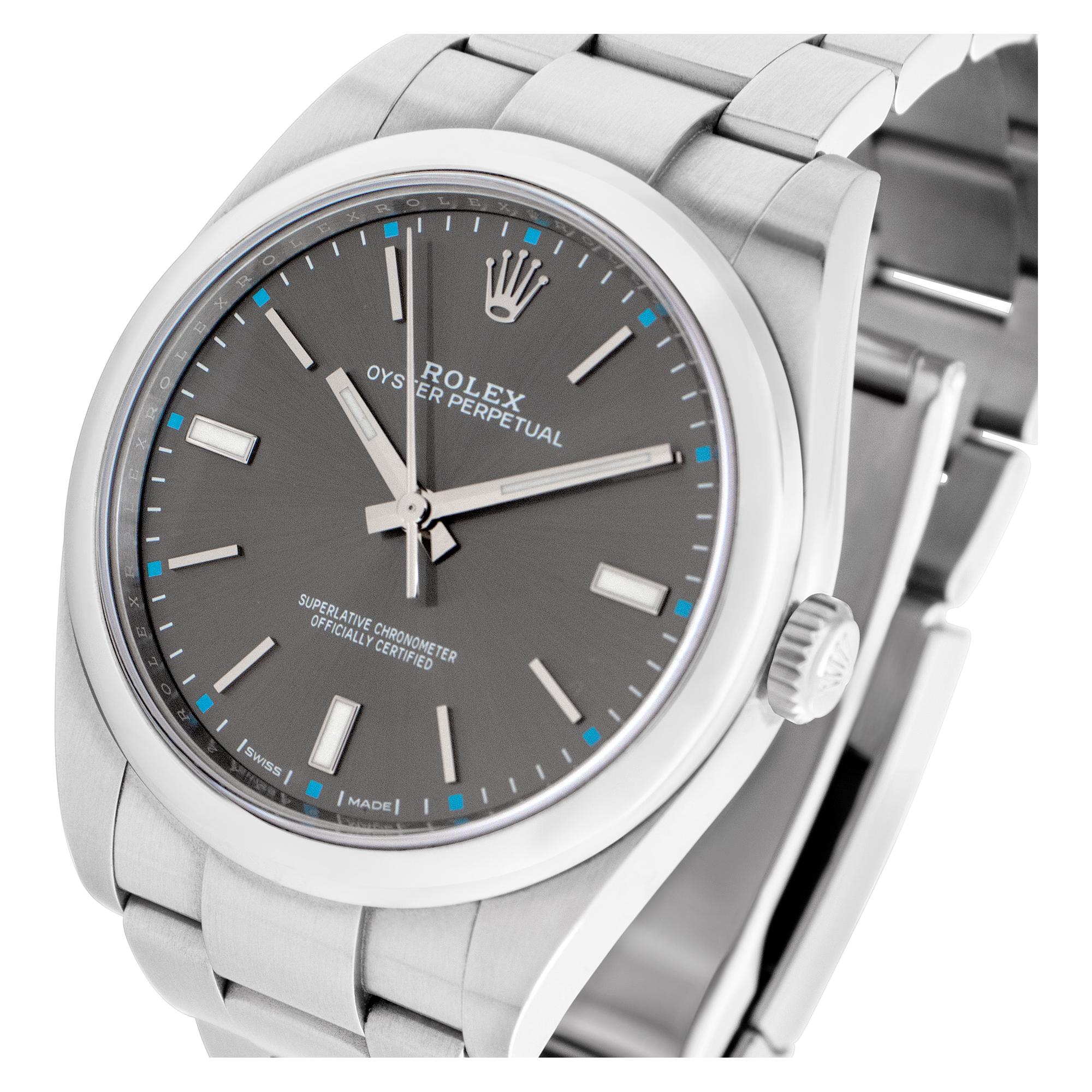 Rolex Oyster Perpetual 114300 Automatic Watch Stainless Steel Gray Dial In Excellent Condition In Surfside, FL