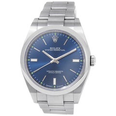 Used Rolex Oyster Perpetual 114300, Blue Dial, Certified and Warranty