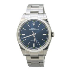 Rolex Oyster Perpetual 114300 Blue Dial Mens Automatic with Box & Papers