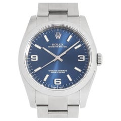 Rolex Oyster Perpetual 116000 Blue Dial Random Number Men's Watch