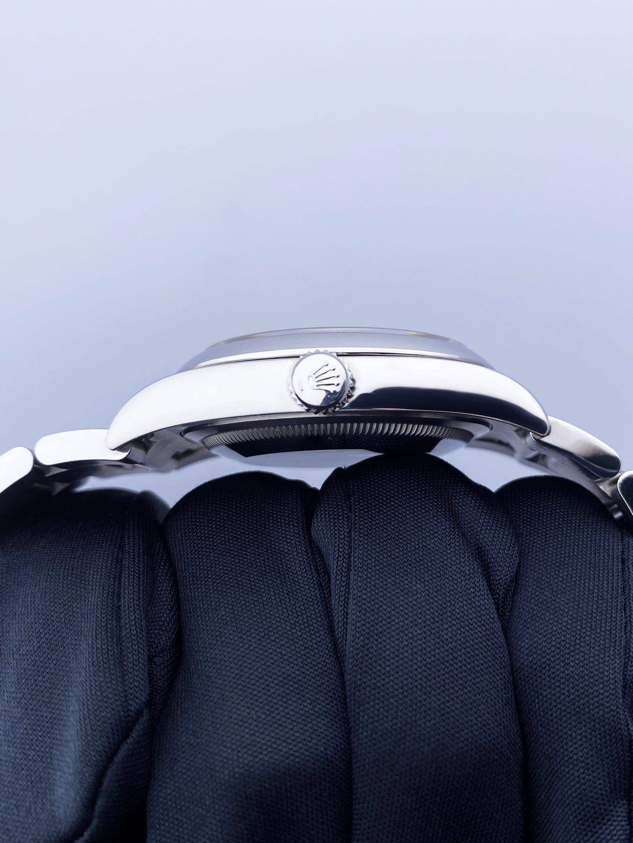 Rolex Oyster Perpetual 116000 Quadrante Blu Acciaio Orologio Uomo Scatola Documenti 1