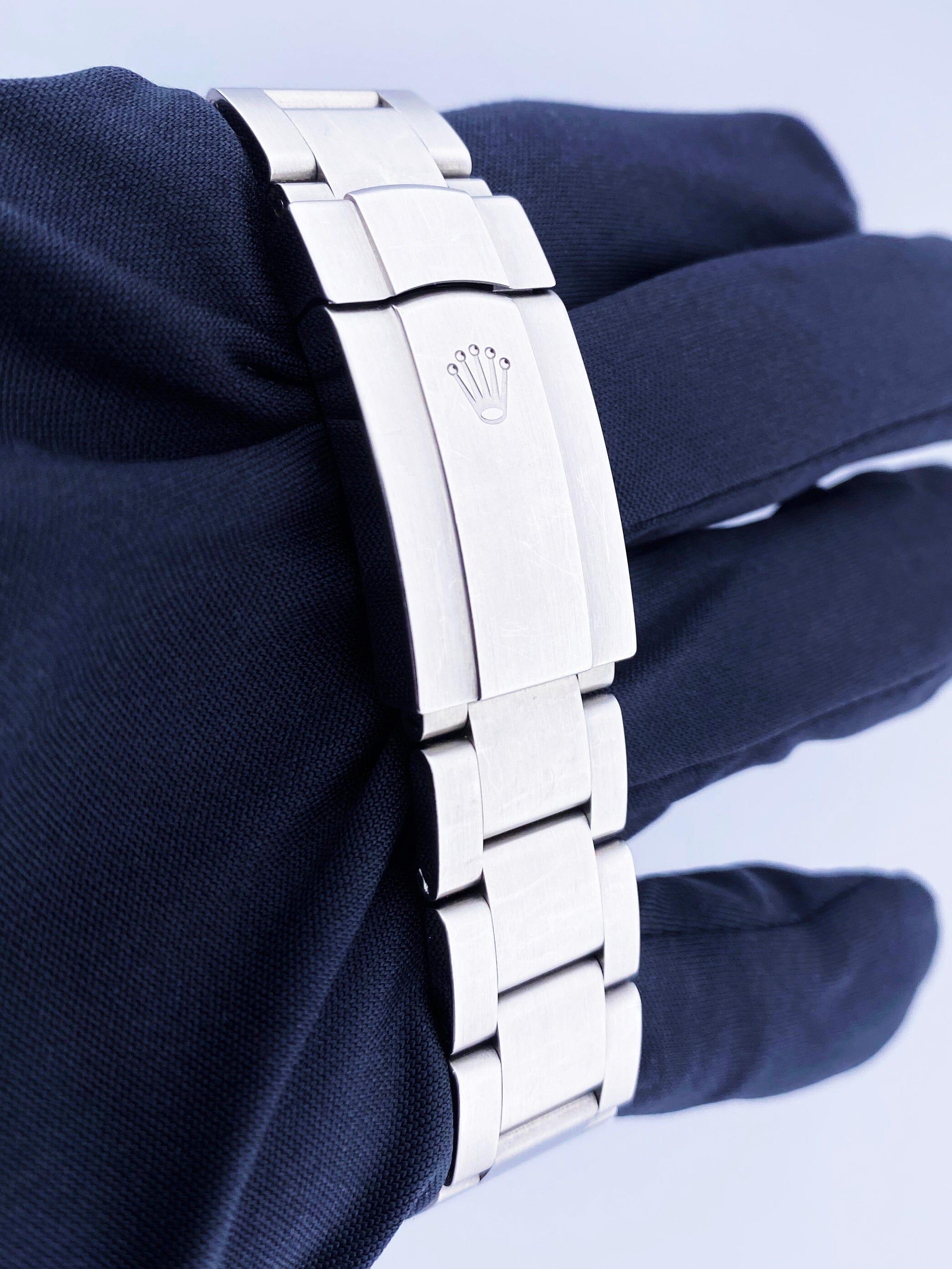 Rolex Oyster Perpetual 116000 Quadrante Blu Acciaio Orologio Uomo Scatola Documenti 3