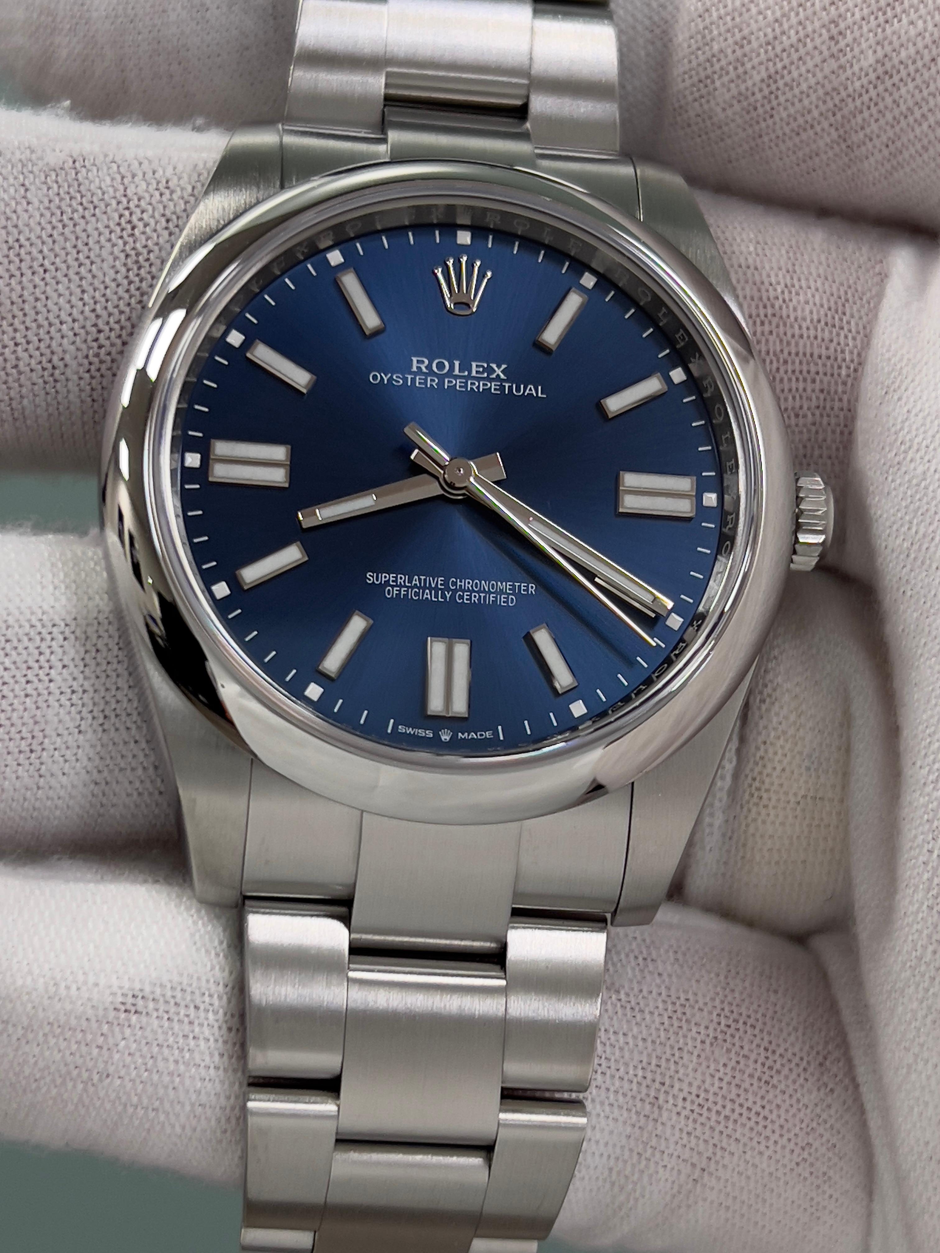 Rolex Oyster Perpetual 124300 41mm Blue Dial Stainless Steel Box Paper 2024 6