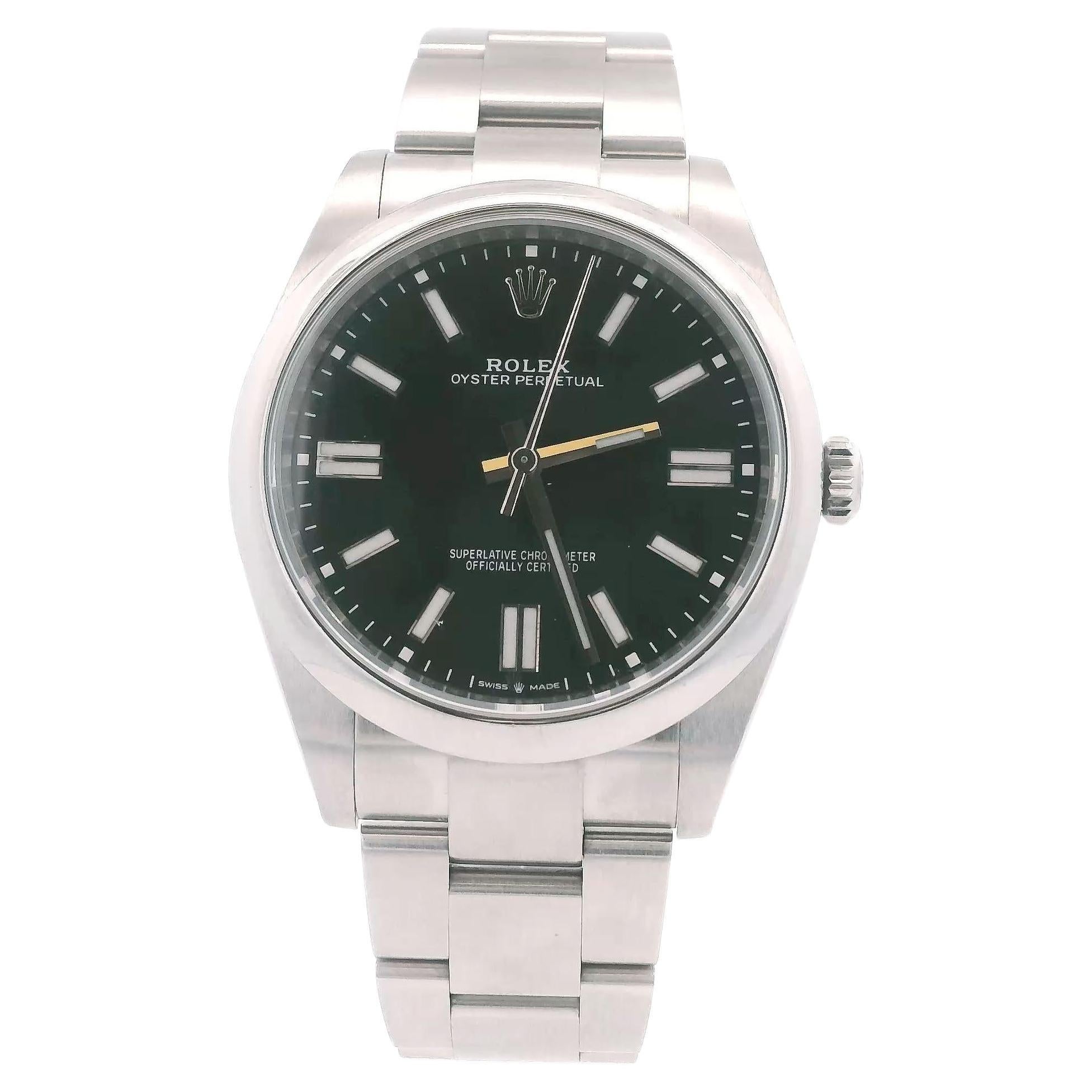 Rolex Oyster Perpetual 124300 Schwarzes Zifferblatt Herrenuhrschachtel & Papiere