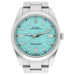 Rolex Oyster Perpetual 124300 Tiffany Turquoise 41mm Acier inoxydable Mint 2021