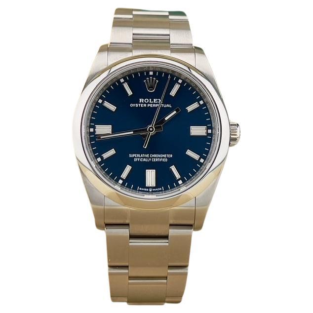 Rolex Oyster Perpetual 126000 36mm Blue Dial Stainless Steel Box Paper 2022