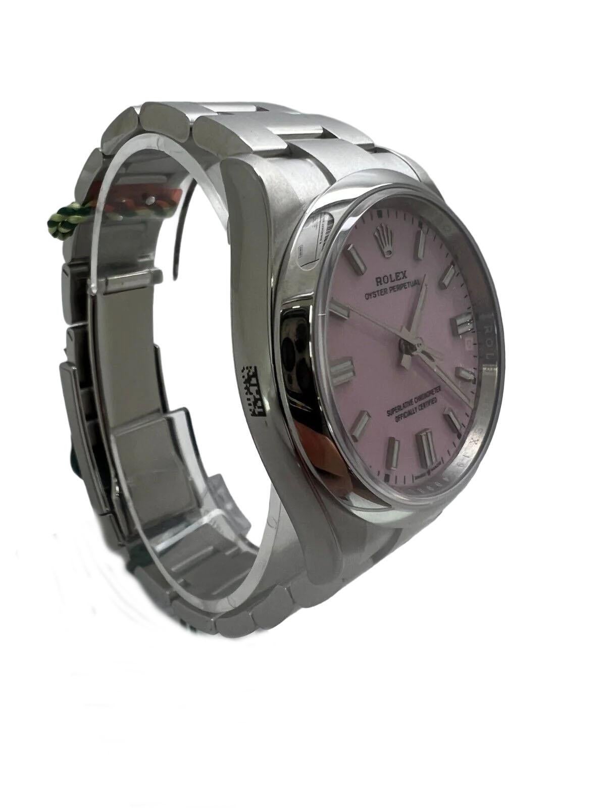 Empire Montre Rolex Oyster Perpetual 126000 Silver Oyster Bracelet 36mm Candy Pink en vente
