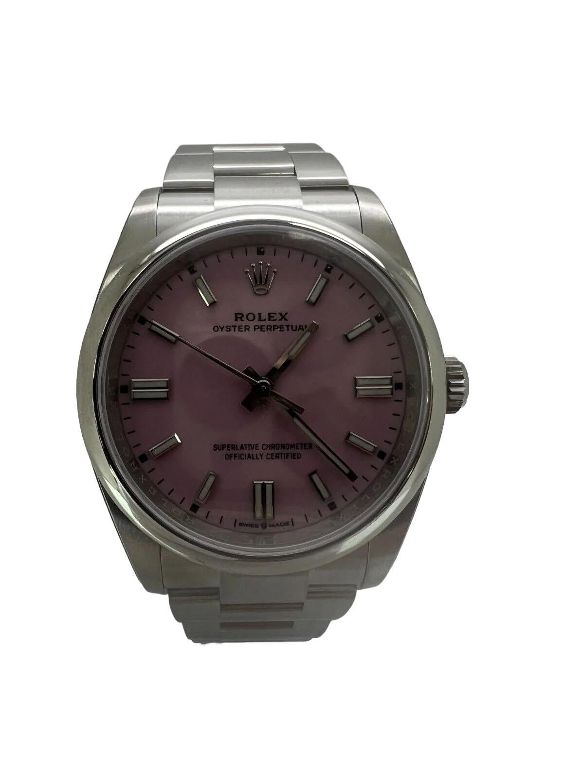 Montre Rolex Oyster Perpetual 126000 Silver Oyster Bracelet 36mm Candy Pink Unisexe en vente