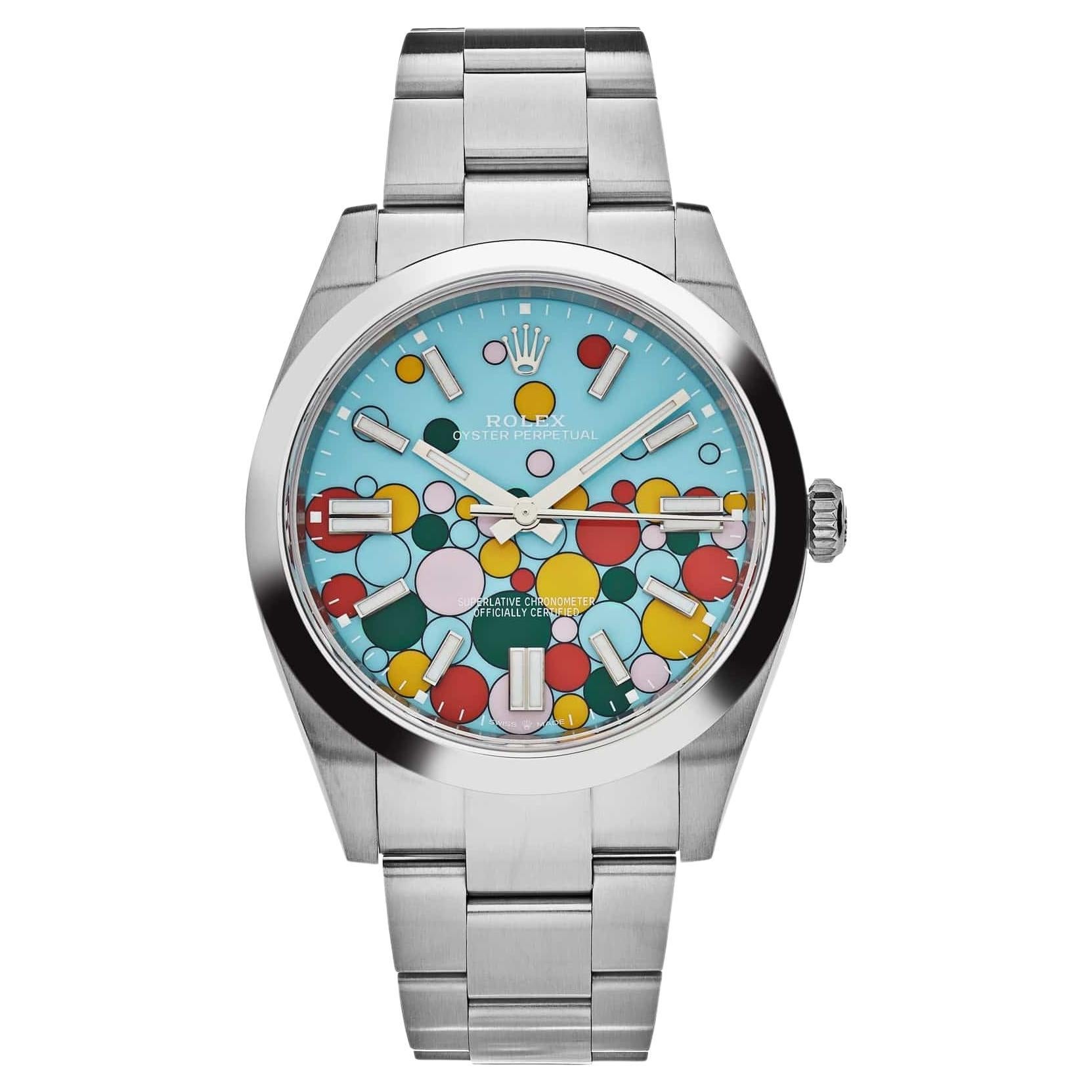 Rolex Oyster Perpetual 126000 Edelstahl 'Celebration Motif' Zifferblatt (2024)