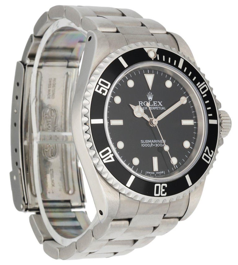 Rolex Oyster Perpetual 14060M Submariner No Date Men's Watch In Excellent Condition For Sale In New York, NY