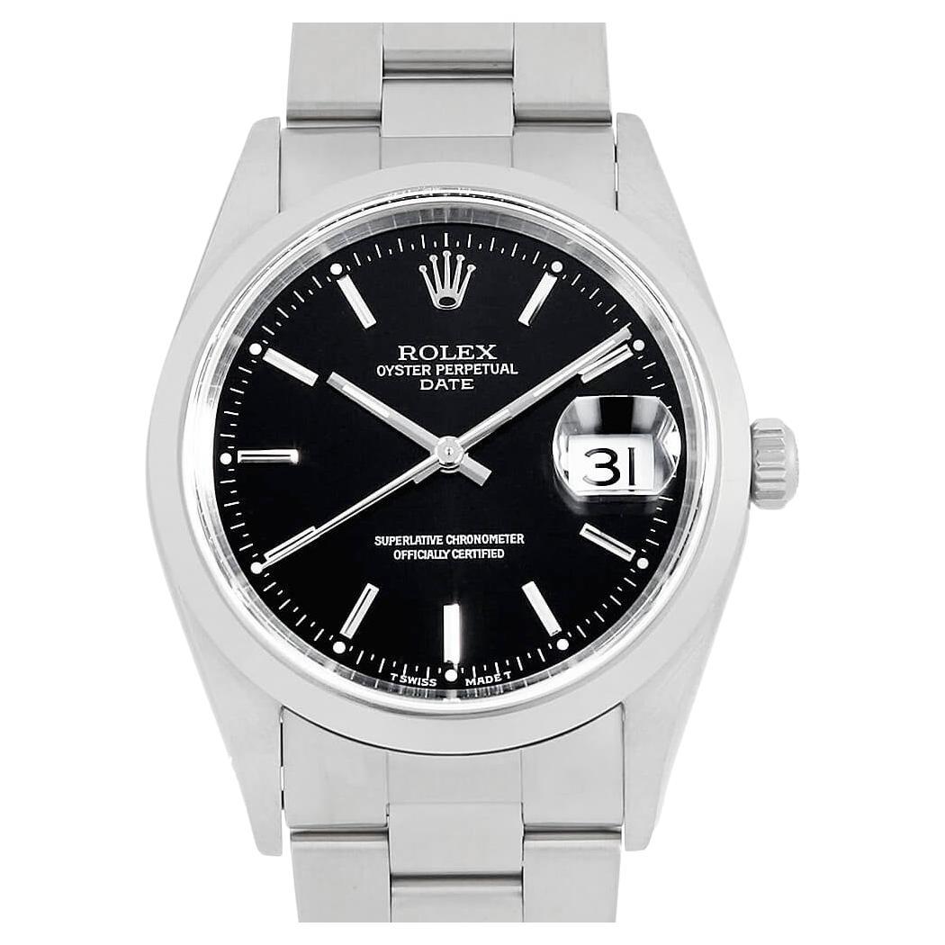 Rolex Oyster Perpetual 15200 Black Dial, U Series, Used Men's Watch
