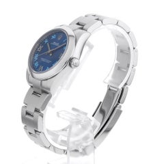 Rolex Oyster Perpetual 177200 Unisex Azzurro Blue Dial Watch - Gently Used