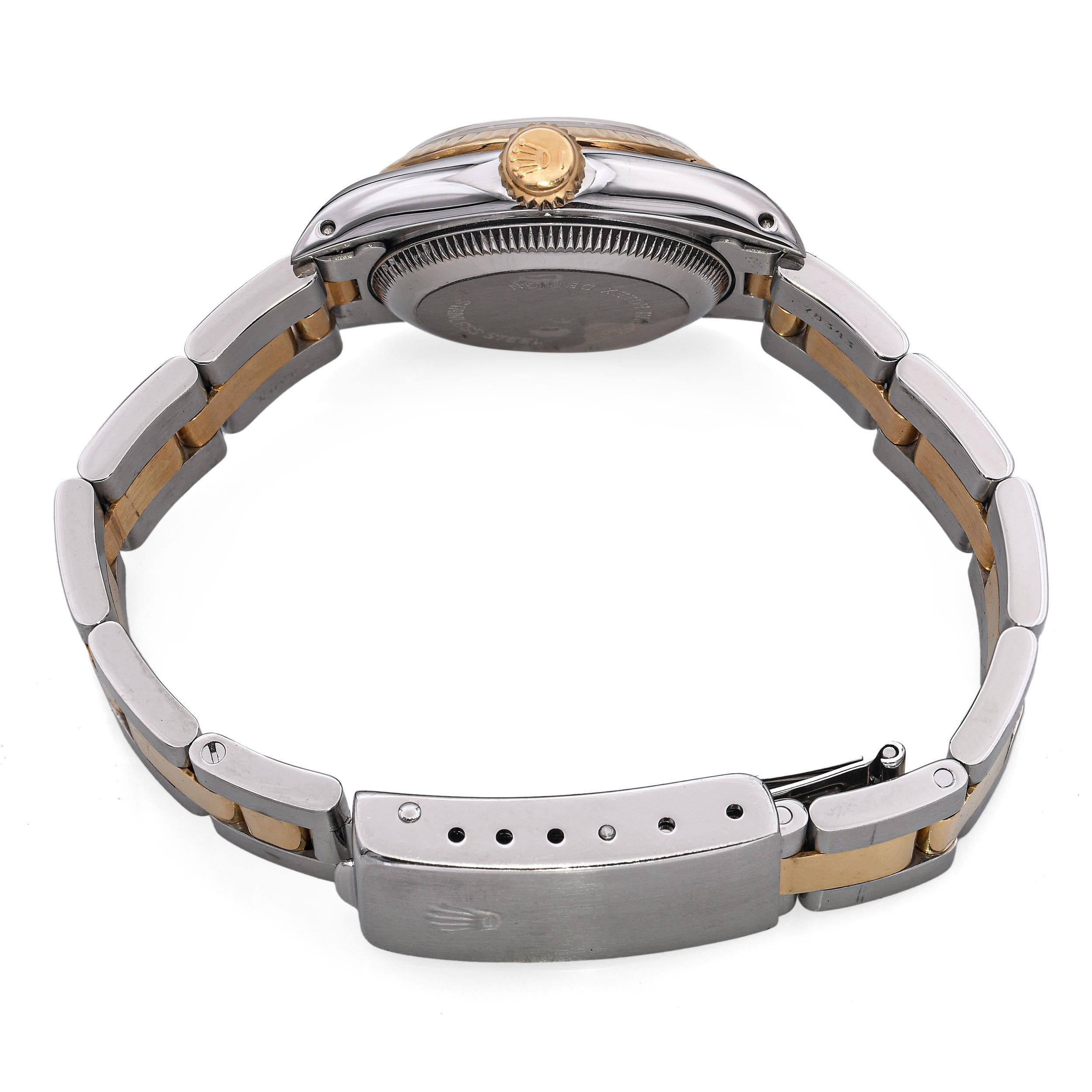 De las mujeres Reloj Rolex Oyster Perpetual 18k Oro/Acero Automático Mujer Ref 67193 en venta