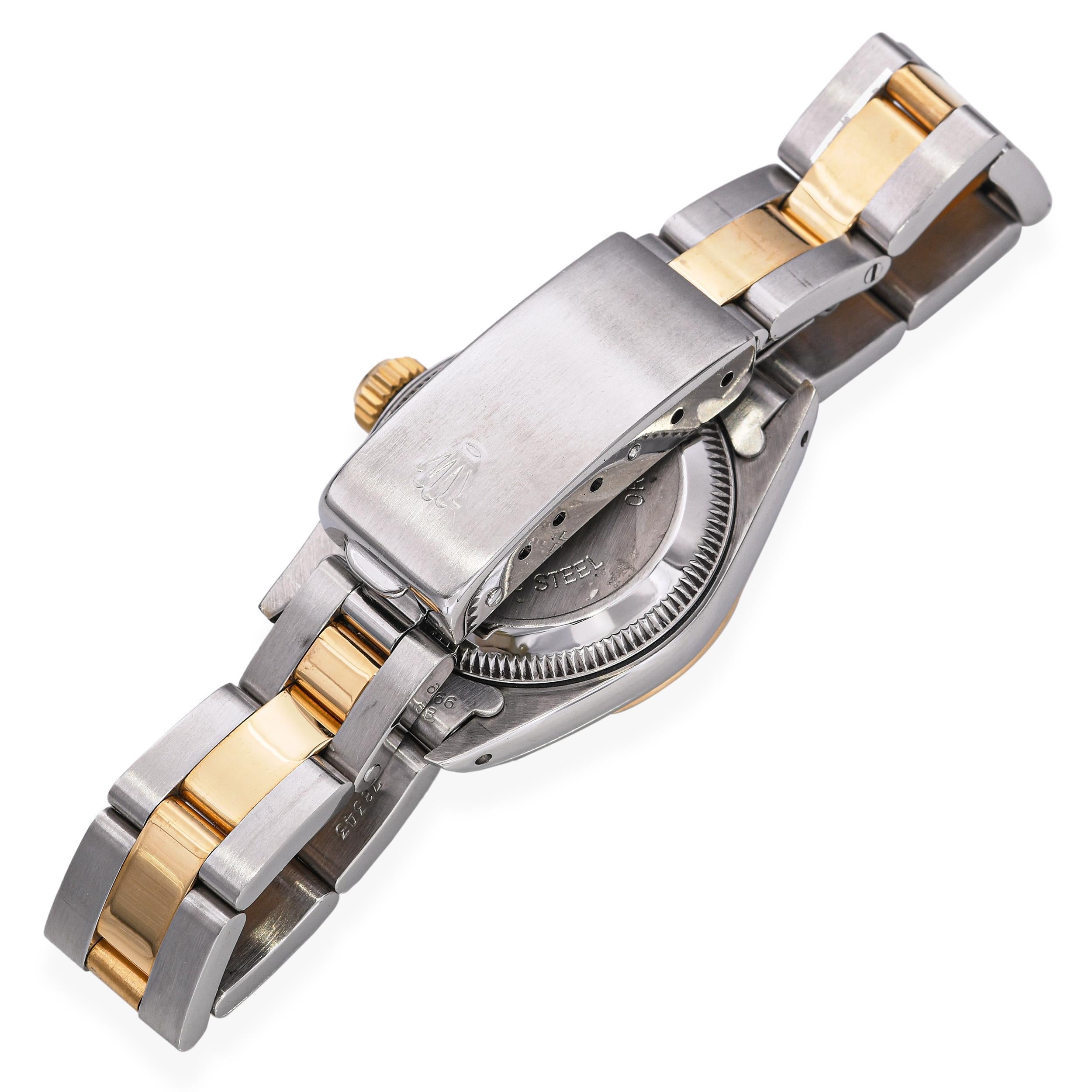 Reloj Rolex Oyster Perpetual 18k Oro/Acero Automático Mujer Ref 67193 en venta 2