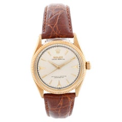Rolex Oyster Perpetual 18k Yellow Gold Unisex Vintage Watch 6567