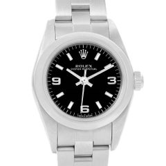 Rolex Oyster Perpetual 24 Nondate Black Dial Ladies Watch 76080