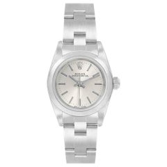 Rolex Oyster Perpetual 24 Nondate Silver Dial Ladies Watch 76080 Papers
