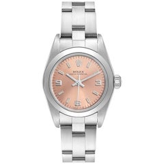Rolex Oyster Perpetual 24 Salmon Dial Ladies Watch 76080 Box