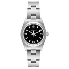 Rolex Oyster Perpetual Nondate Black Dial Ladies Watch 76080
