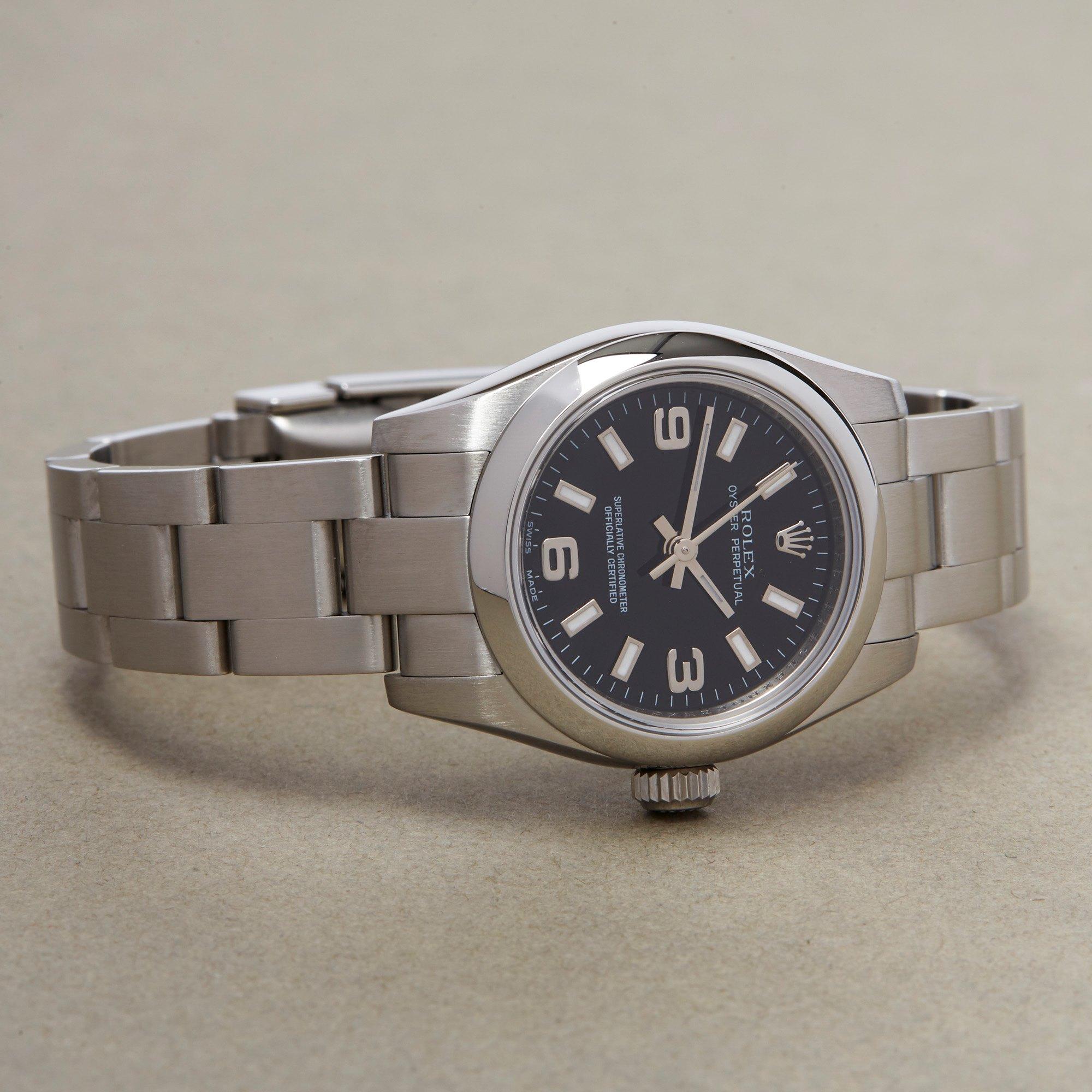 Rolex Oyster Perpetual 26 176200 Ladies Stainless Steel Watch In Excellent Condition In Bishops Stortford, Hertfordshire