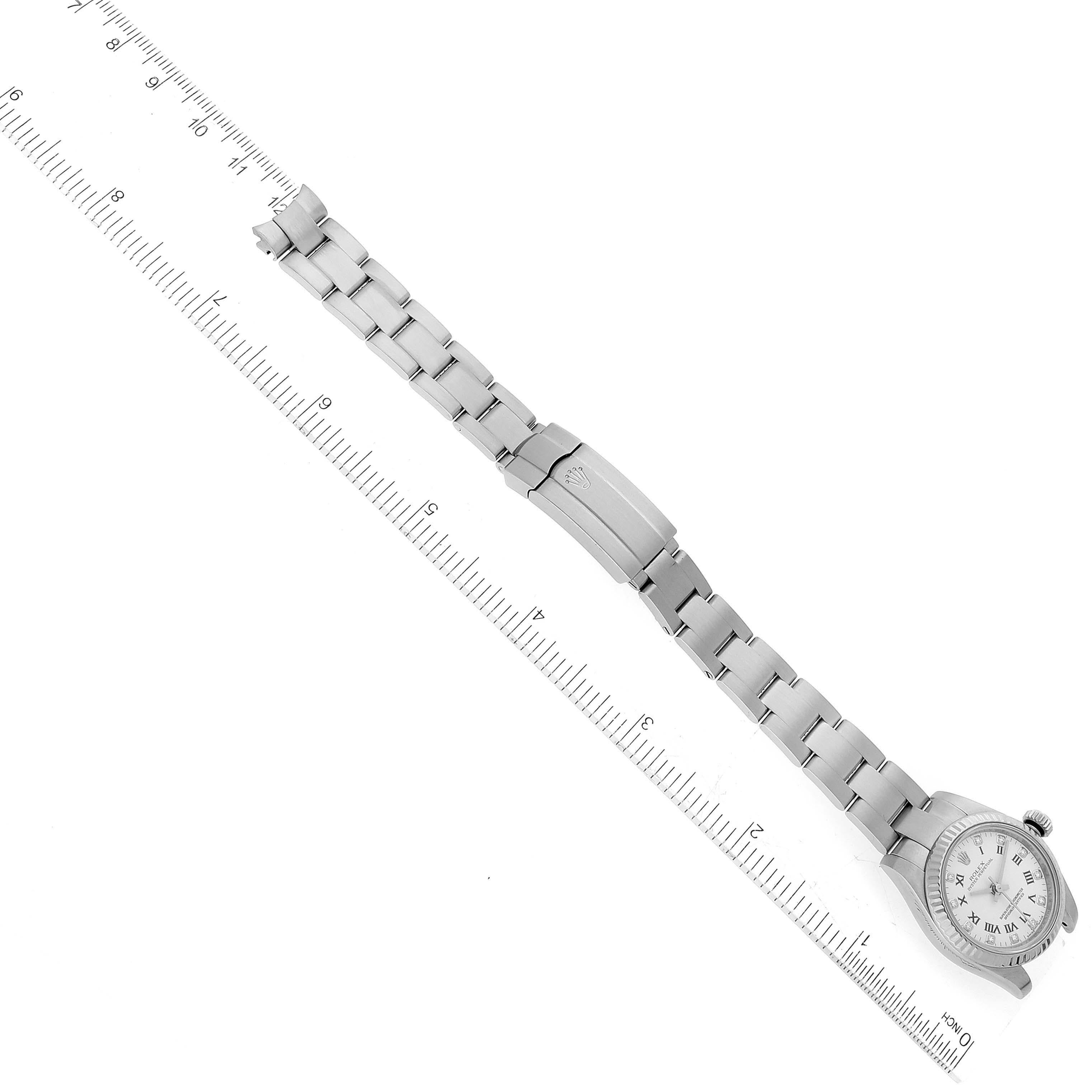 Rolex Oyster Perpetual 26 Steel White Gold Diamond Ladies Watch 176234 6