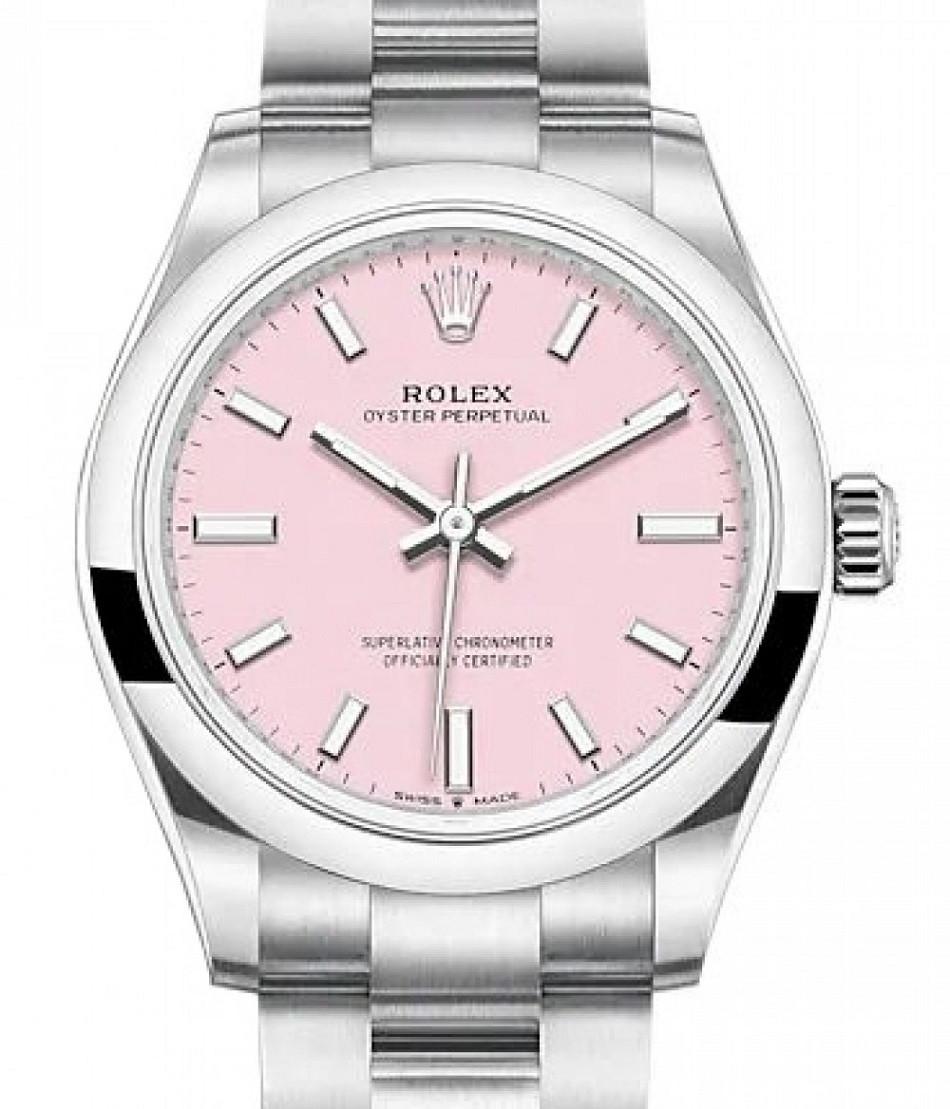 Rolex Oyster Perpetual 277200 Candy Pink Dial Automatic Lady Watch 31mm with B&P
