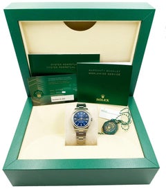 Rolex Oyster Perpetual 277200 Midsize 31mm Blue Dial Steel Box Paper Stickers