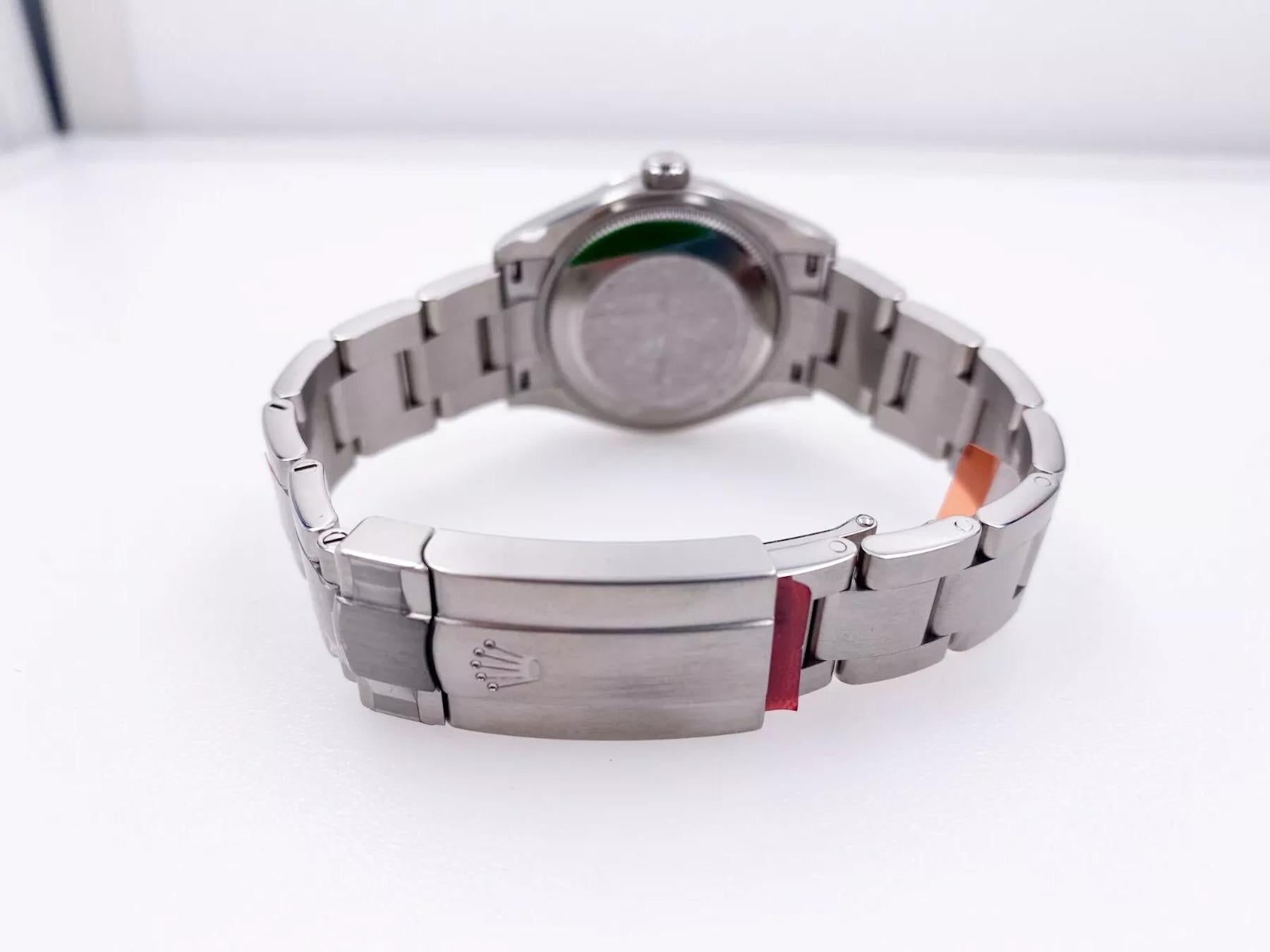 Women's or Men's Rolex Oyster Perpetual 277200 Midsize 31mm Blue Dial Steel Box Paper Stickers For Sale