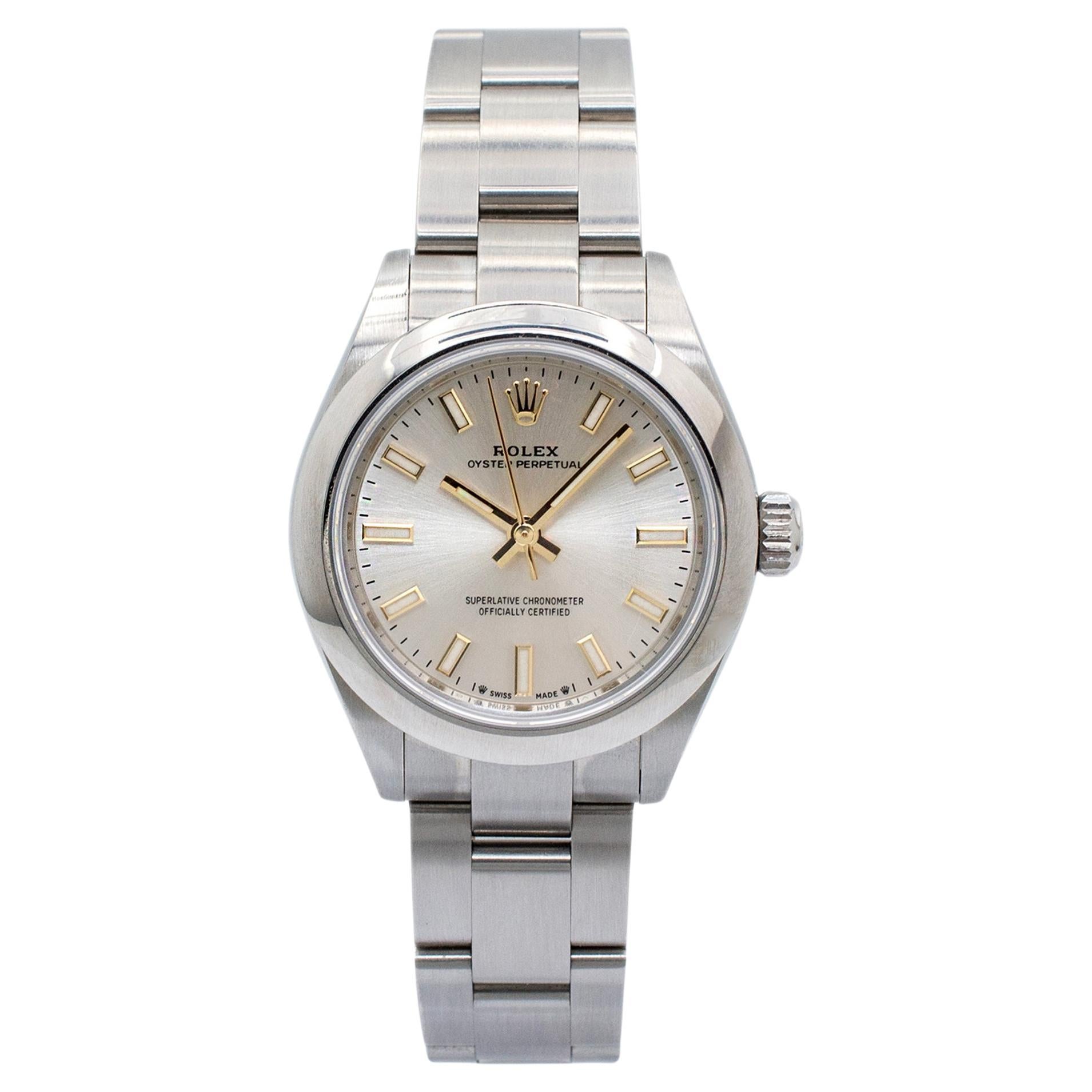 Rolex Oyster Perpetual 28MM 276200 Silver Dial Oyster Stainless Steel Watch