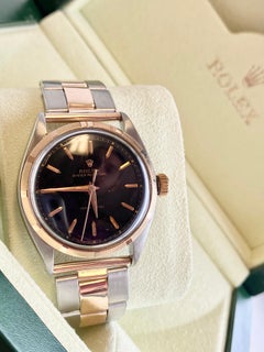 Rolex Oyster Perpetual Zifferblatt mit zweifarbigem Rose Gold Band