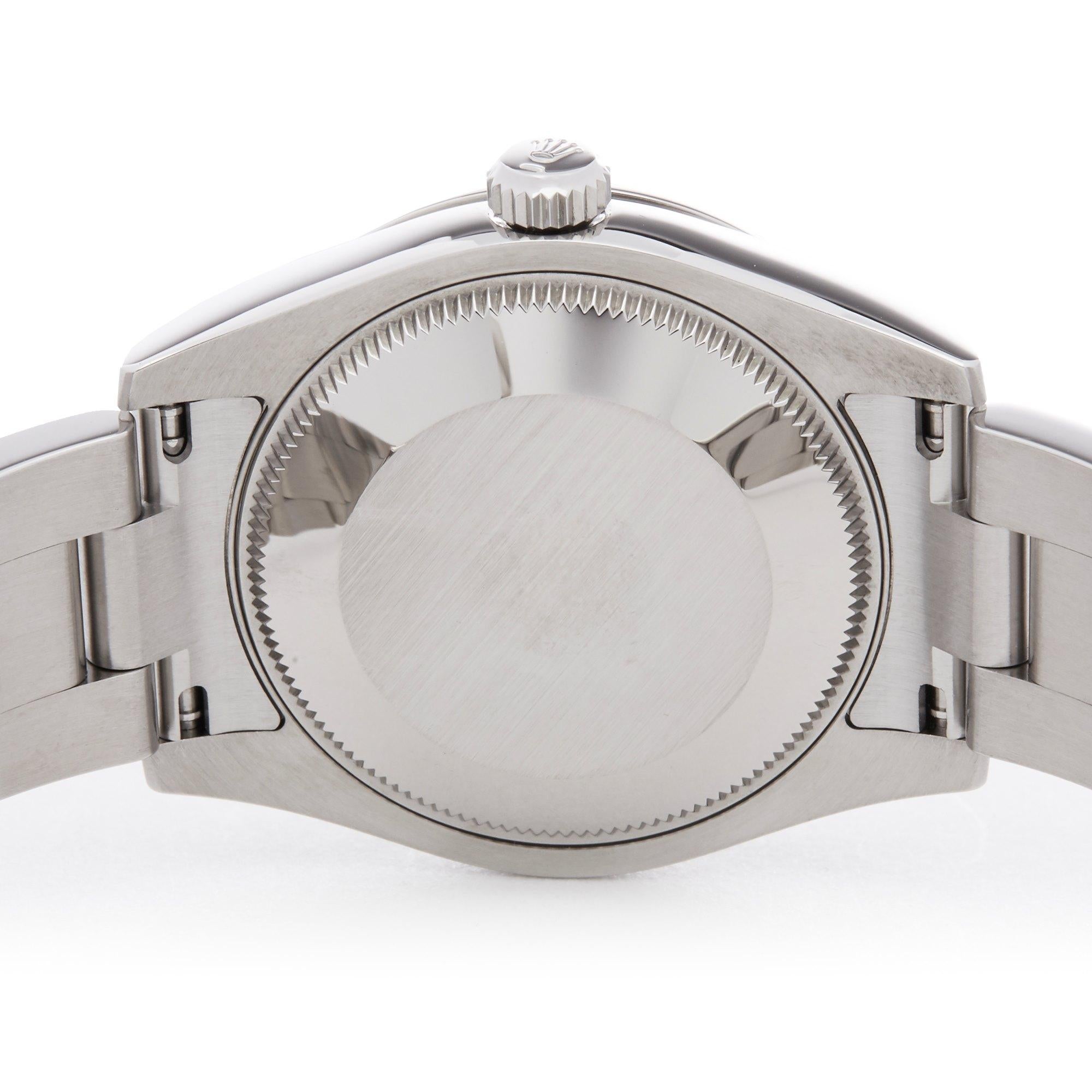 Rolex Oyster Perpetual 31 177200 Ladies Stainless Steel Watch In New Condition In Bishops Stortford, Hertfordshire