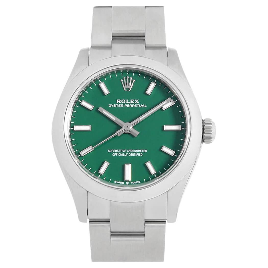 Rolex Oyster Perpetual 31 277200, Green Dial, White Bar, Random - Ladies' Watch