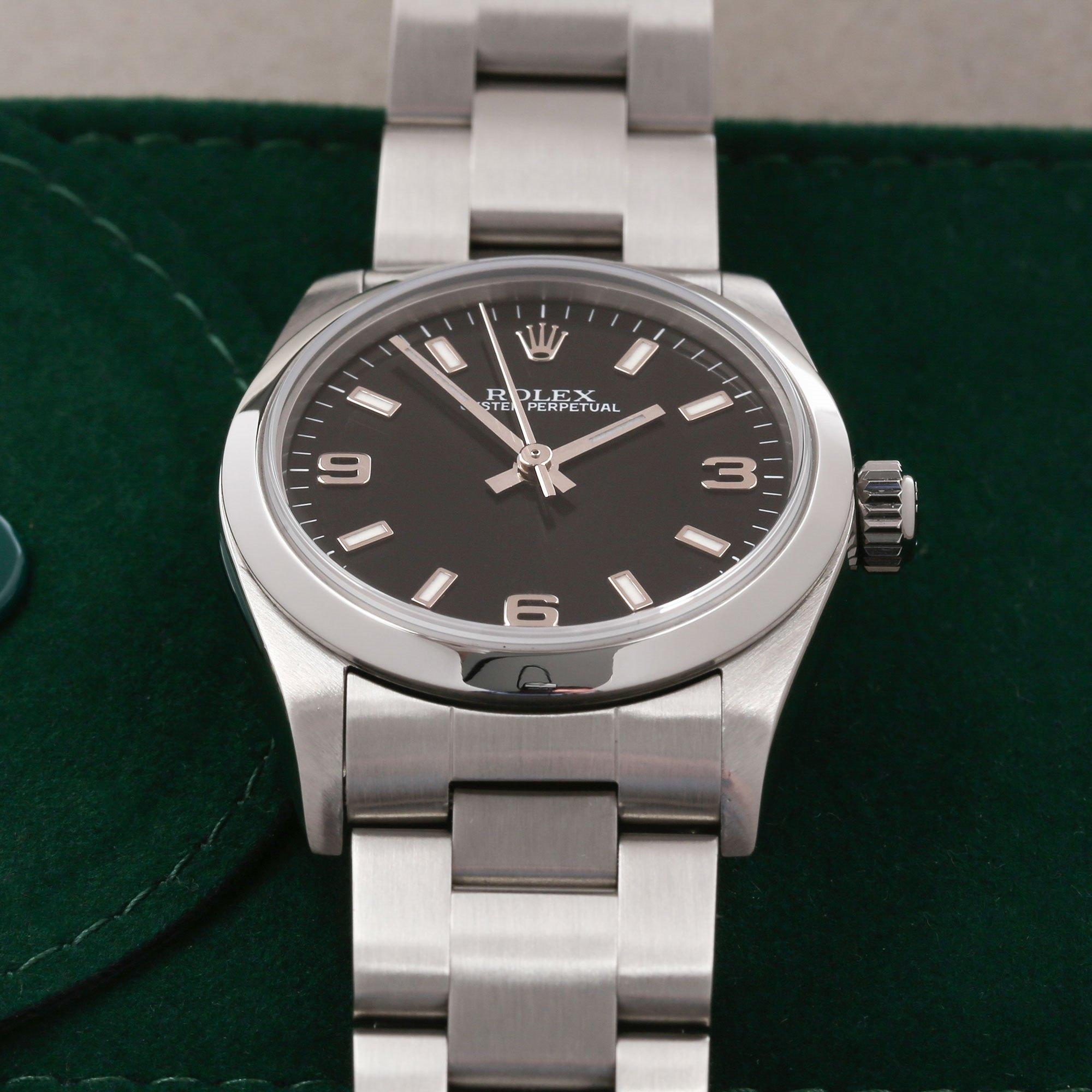 Rolex Oyster Perpetual 31 77080 Ladies Stainless Steel Watch 4