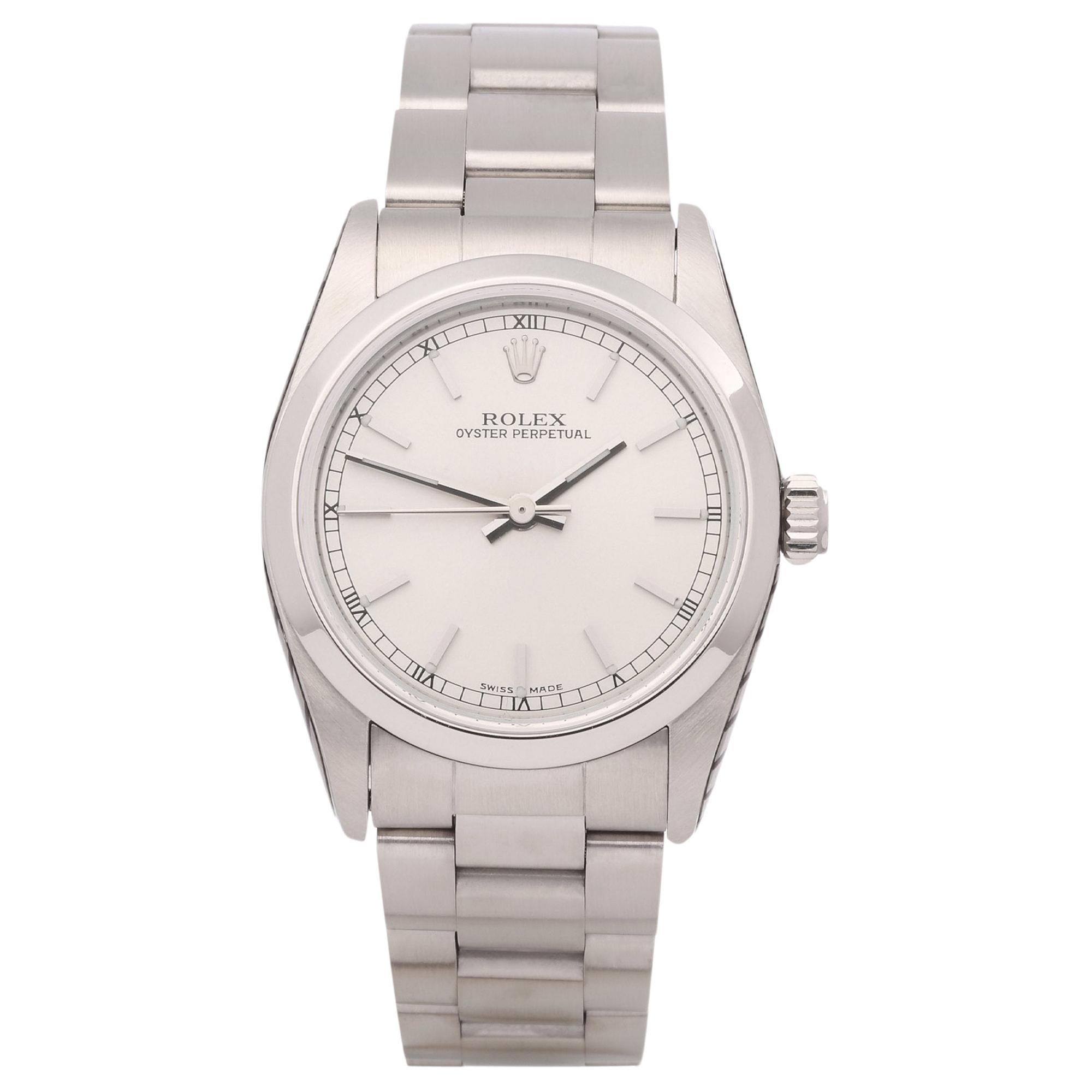 Rolex Oyster Perpetual 31 77080 Damenuhr aus Edelstahl