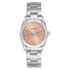 Rolex Oyster Perpetual 31 Midsize Salmon Dial Stainless Steel Ladies Watch 77080